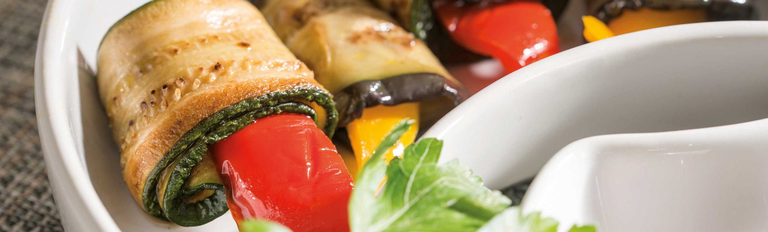 Salad with grilled vegetables